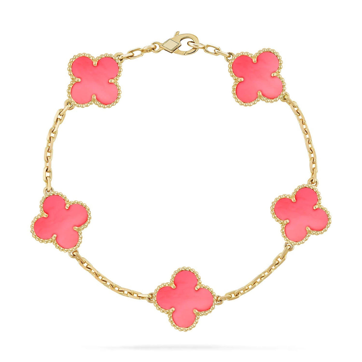 [ELAN LUXE] CLOVER 5 MOTIFS  PINK MOP BRACELET COLLECTION