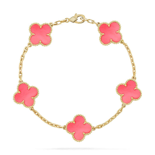 [ELAN LUXE] CLOVER 5 MOTIFS  PINK MOP BRACELET COLLECTION