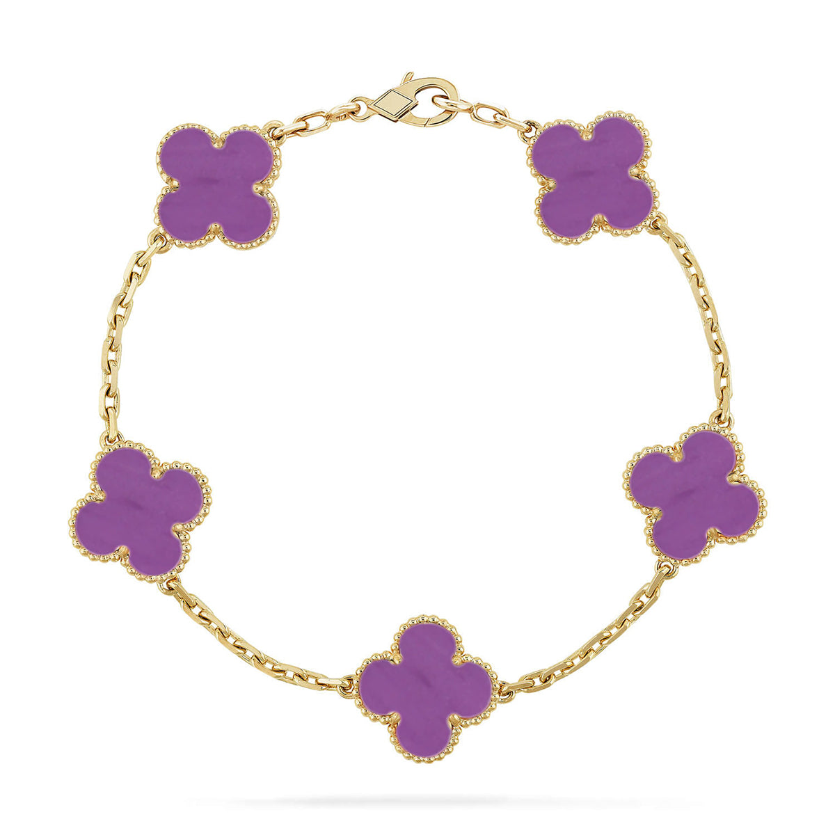 [ELAN LUXE] CLOVER 5 MOTIF VIOLET BRACELET COLLECTION