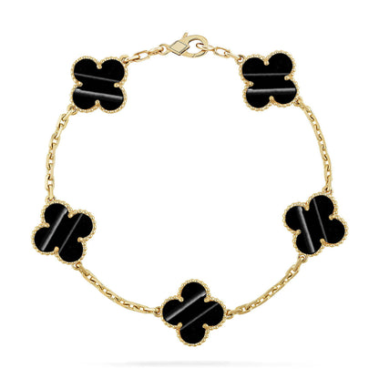 [ELAN LUXE] CLOVER 5 MOTIF PULSAR STONE BRACELET COLLECTION