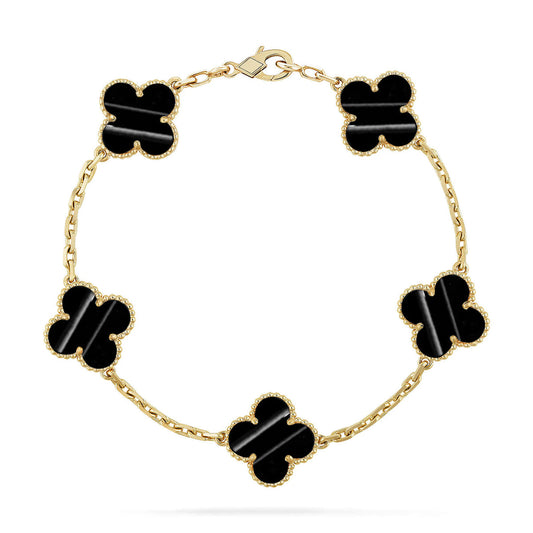 [ELAN LUXE] CLOVER 5 MOTIF PULSAR STONE BRACELET COLLECTION