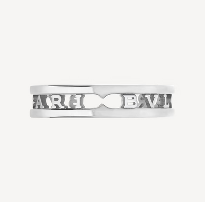 [ELAN LUXE]ZERO 1 ONE-BAND WITH OPENWORK LOGO SPIRAL RING