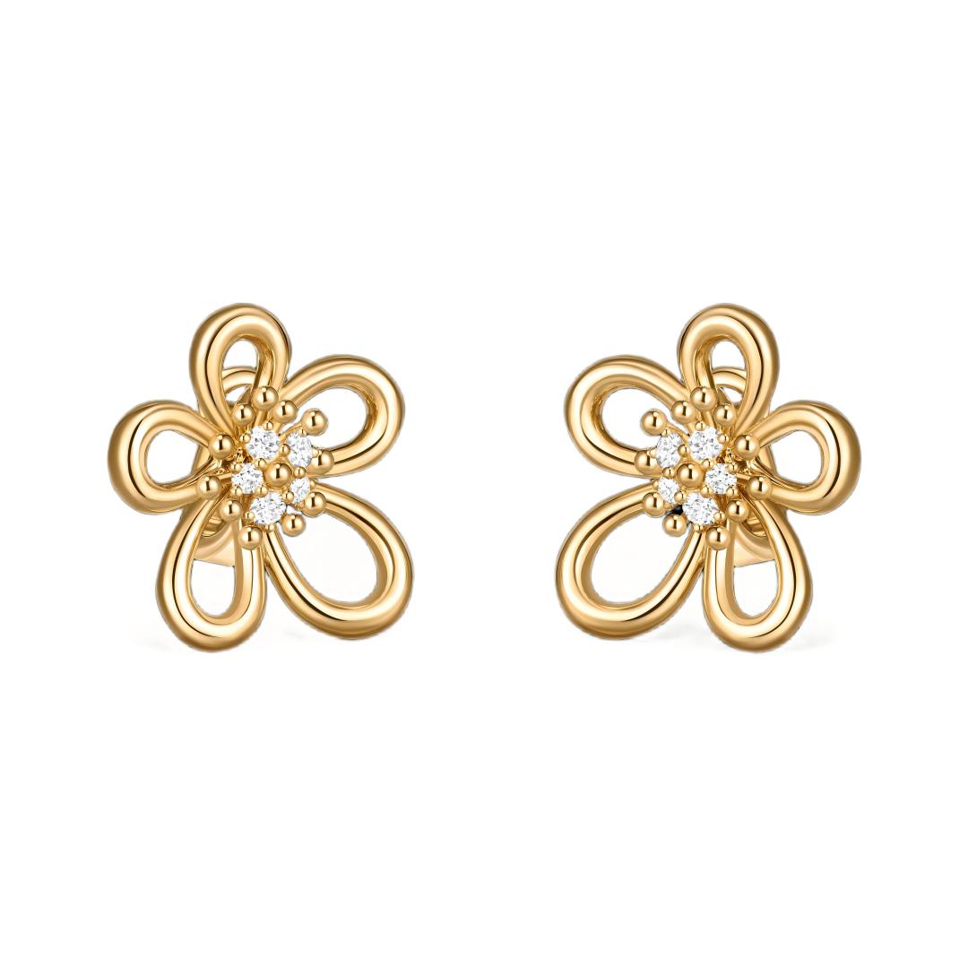 [ELAN LUXE] FLOWERLACE EARRING 5 DIAMONDS