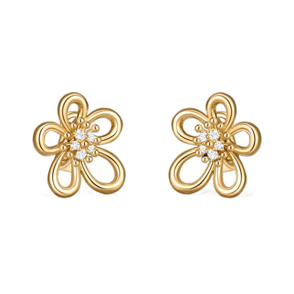 [ELAN LUXE] FLOWERLACE EARRING 5 DIAMONDS