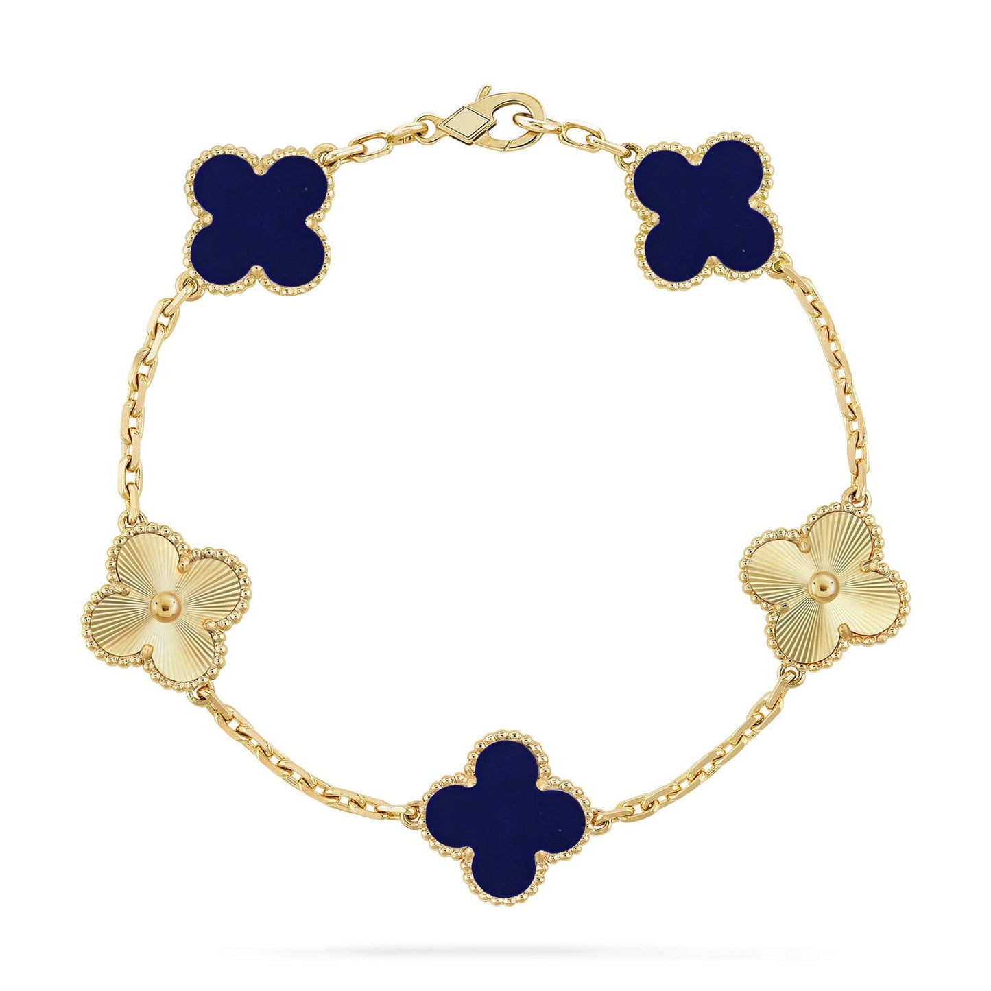 [ELAN LUXE]CLOVER 5 MOTIF LAPIS LAZULI BRACELET COLLECTION