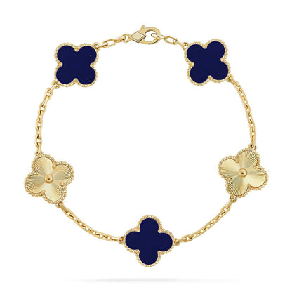 [ELAN LUXE]CLOVER 5 MOTIF LAPIS LAZULI BRACELET COLLECTION