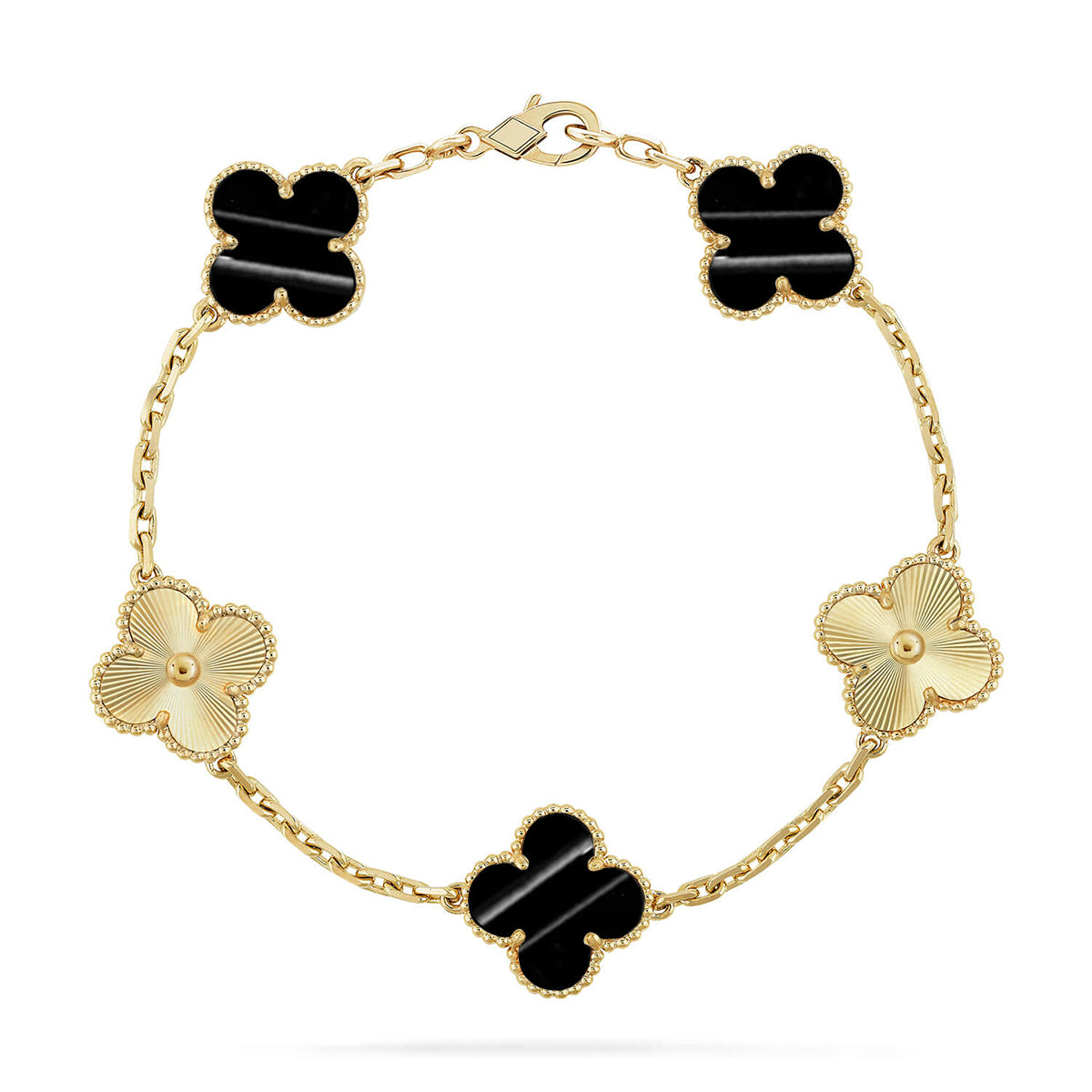 [ELAN LUXE] CLOVER 5 MOTIF PULSAR STONE BRACELET COLLECTION