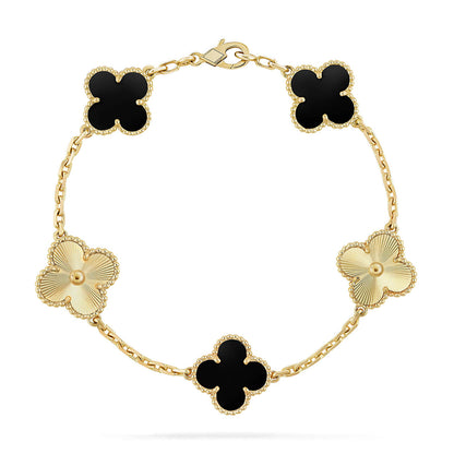 [ELAN LUXE] CLOVER 5 MOTIF ONYXS BRACELET COLLECTION