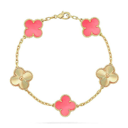 [ELAN LUXE] CLOVER 5 MOTIFS  PINK MOP BRACELET COLLECTION