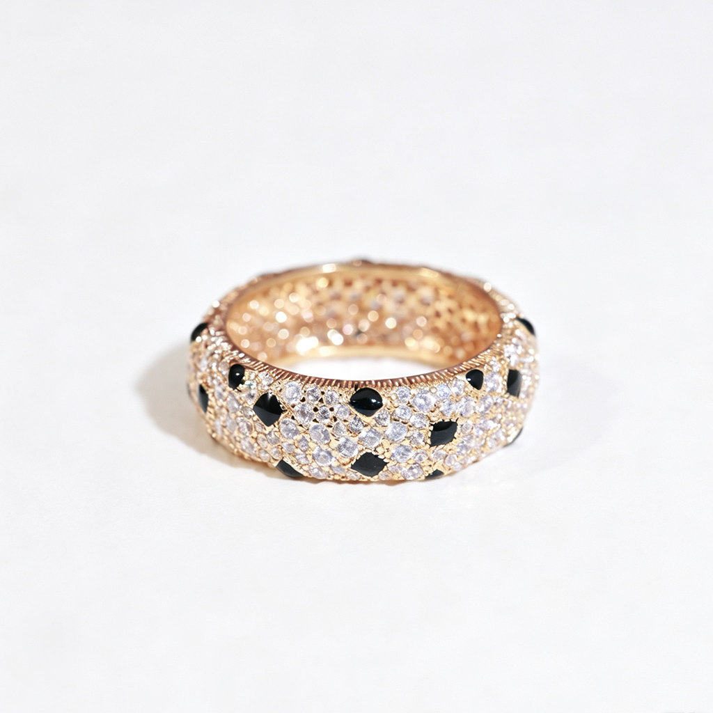 [ELAN LUXE]PANTHERE SPOTTED FULL DIAMOND RING