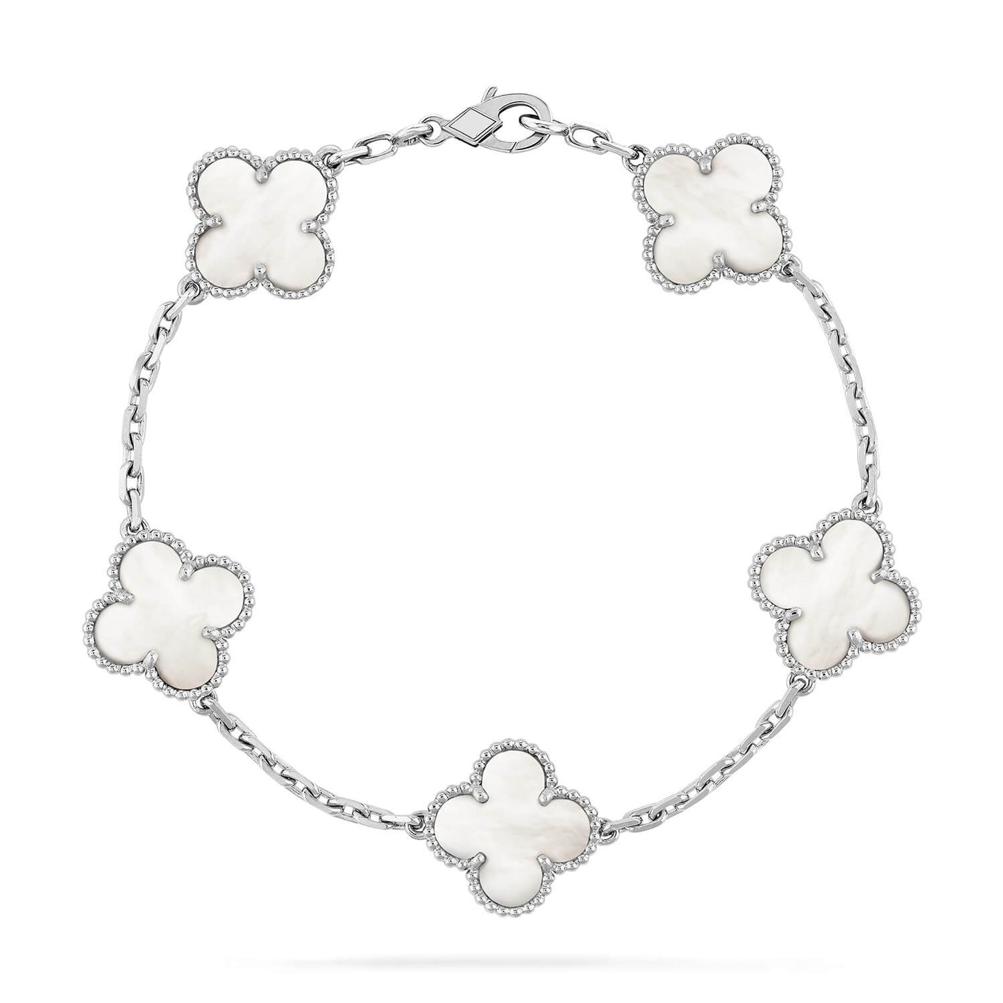 [ELAN LUXE]CLOVER SILVER MOP 5 MOTIF BRACELET