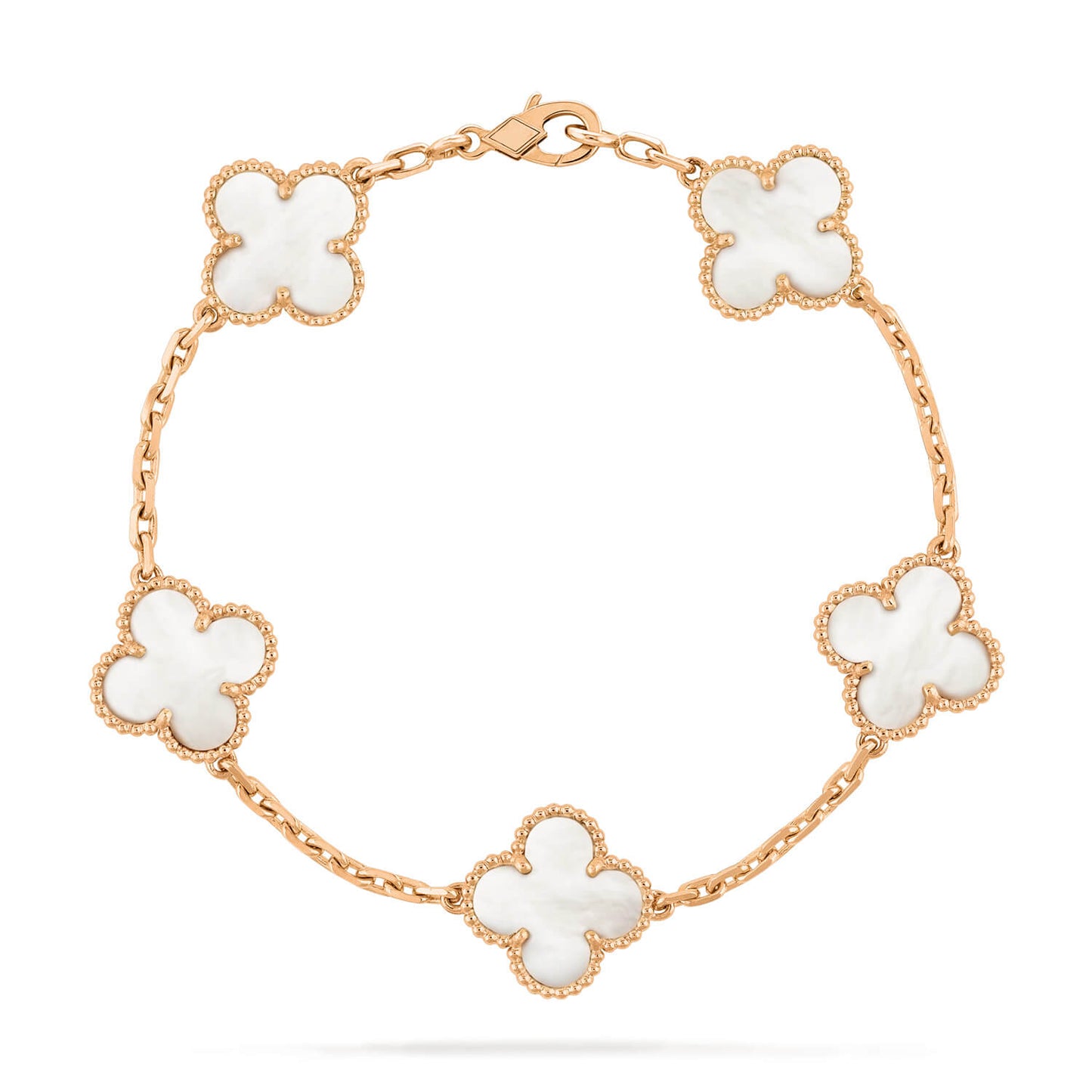 [ELAN LUXE]CLOVER  5 MOTIF WHITE MOP BRACELET