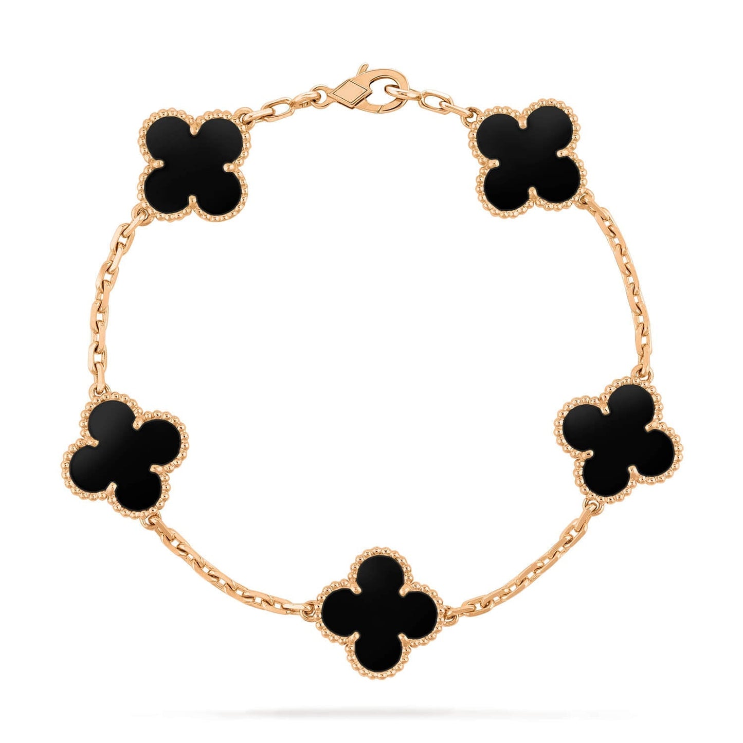 [ELAN LUXE]CLOVER  5 MOTIFS BLACK ONYX BRACELET