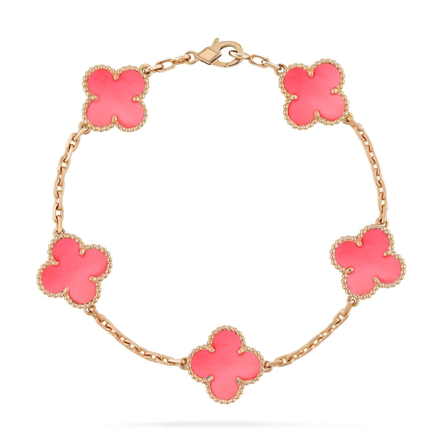 [ELAN LUXE]CLOVER 5 PINK MOP BRACELET