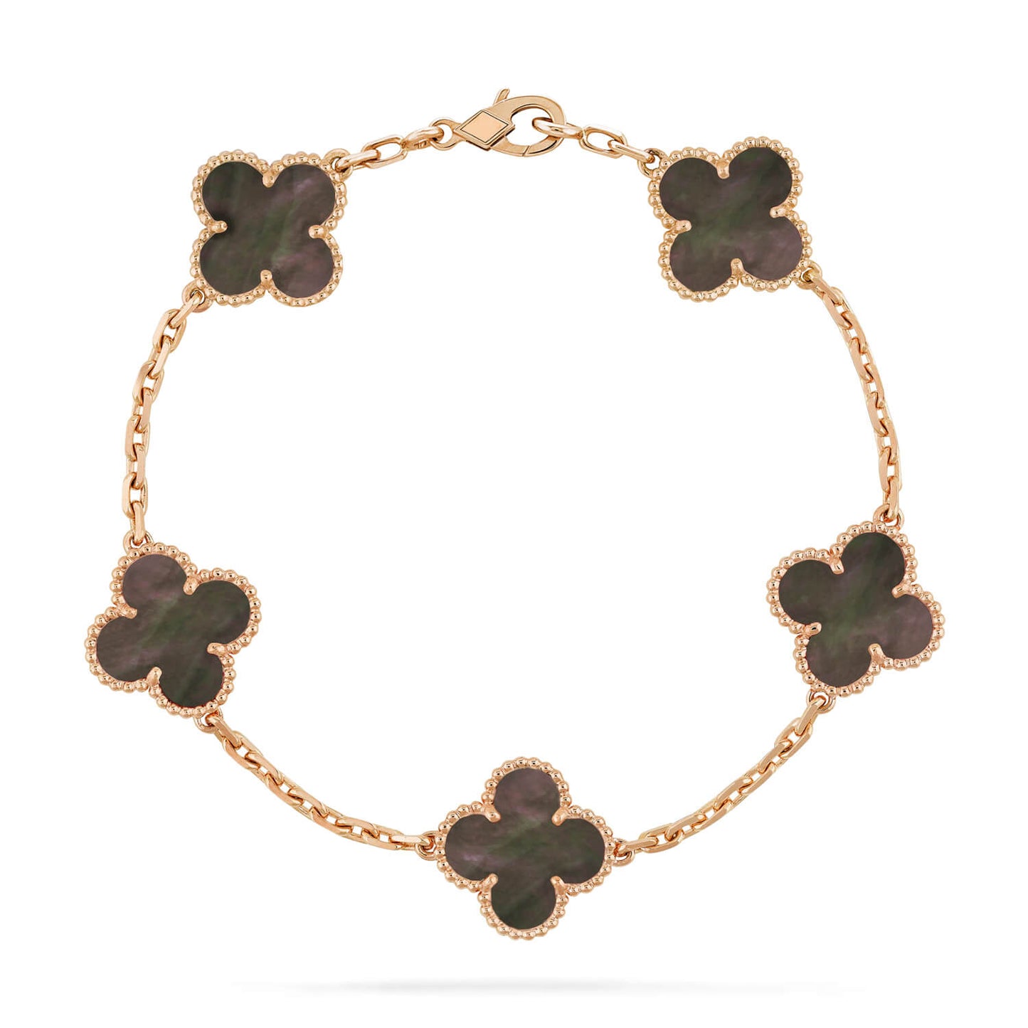 [ELAN LUXE]CLOVER 5 MOTIF GRAY MOP  BRACELET