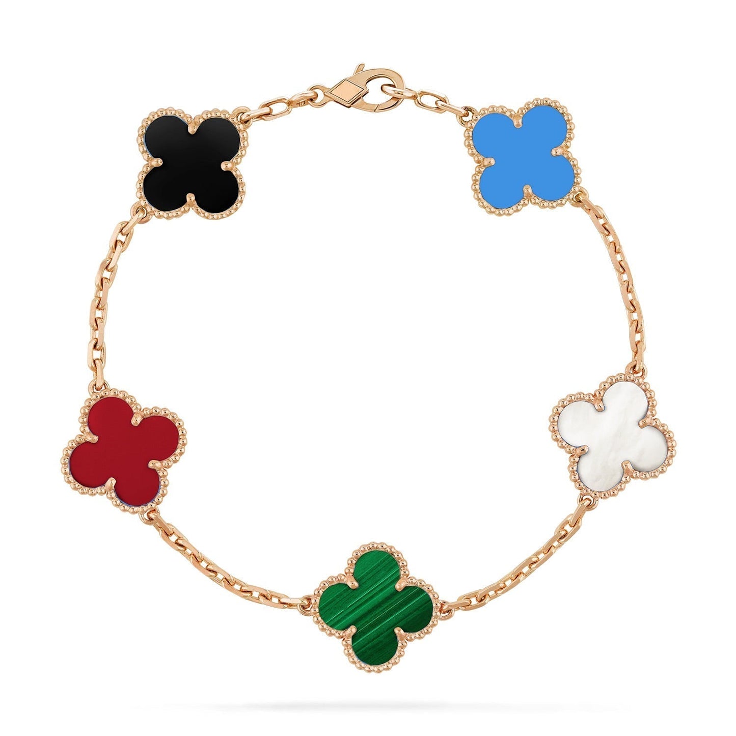 [ELAN LUXE]CLOVER 5 MOTIFS MULTICOLOR BRACELET