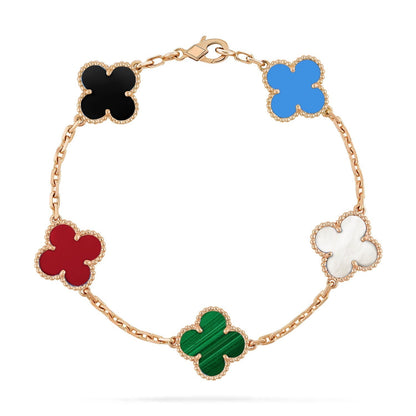 [ELAN LUXE]CLOVER 5 MOTIFS MULTICOLOR BRACELET