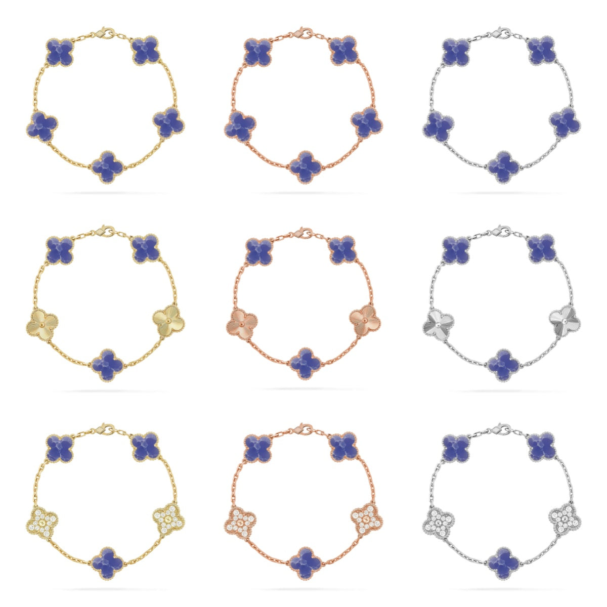 [ELAN LUXE]CLOVER 5 MOTIF BLUE VEINS BRACELET COLLECTION
