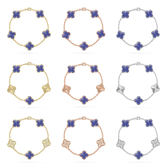 [ELAN LUXE]CLOVER 5 MOTIF BLUE VEINS BRACELET COLLECTION