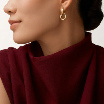 [ELAN LUXE]LOVE 3.3MM DANGLE EARRINGS