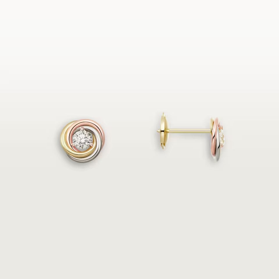 [ELAN LUXE]TRINITY STUD DIAMOND EARRINGS