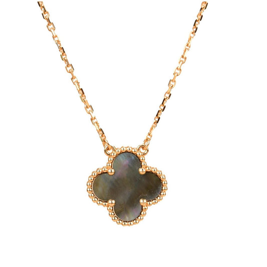 [ELAN LUXE]CLOVER 15MM  GRAY MOTHER OF PEARL NECKLACE