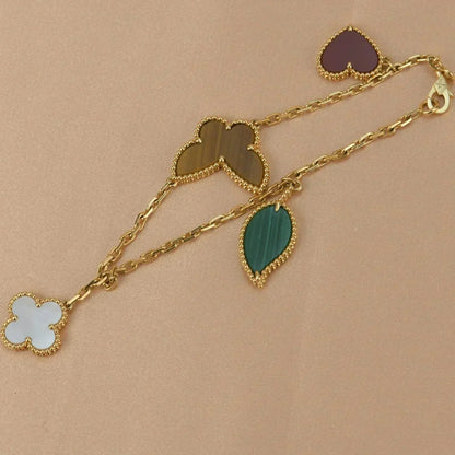[ELAN LUXE]LUCKY SPRING 5 MOTIF GOLD BRACELET