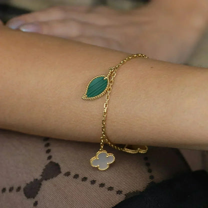 [ELAN LUXE]LUCKY SPRING 5 MOTIF GOLD BRACELET
