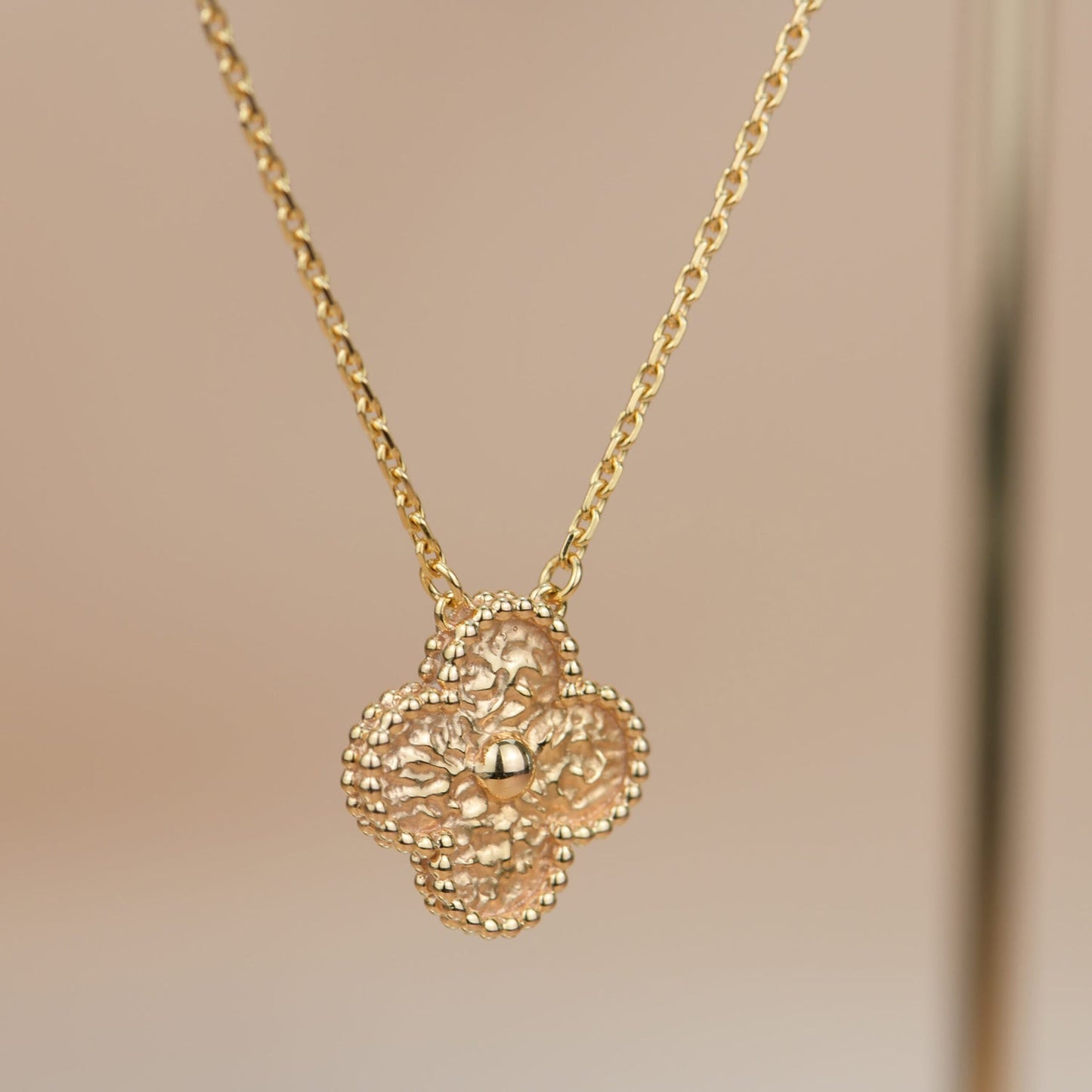 [ELAN LUXE]CLOVER 15MM  BRONZING NECKLACE