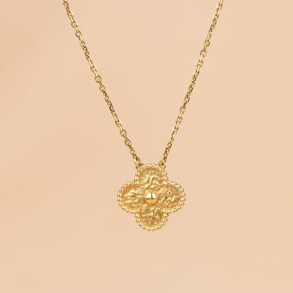[ELAN LUXE]CLOVER 15MM  BRONZING NECKLACE