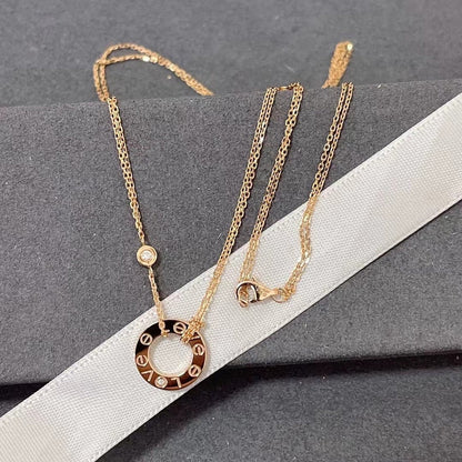 [ELAN LUXE]LOVE NECKLACE 16MM 2 DIAMONDS