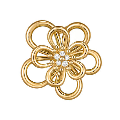[ELAN LUXE]FLOWERLACE NECKLACE 5 DIAMONDS
