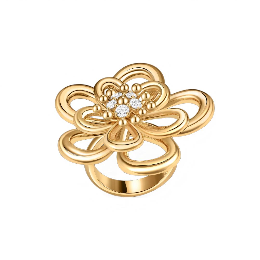 [ELAN LUXE] FLOWERLACE RING 5 DIAMONDS