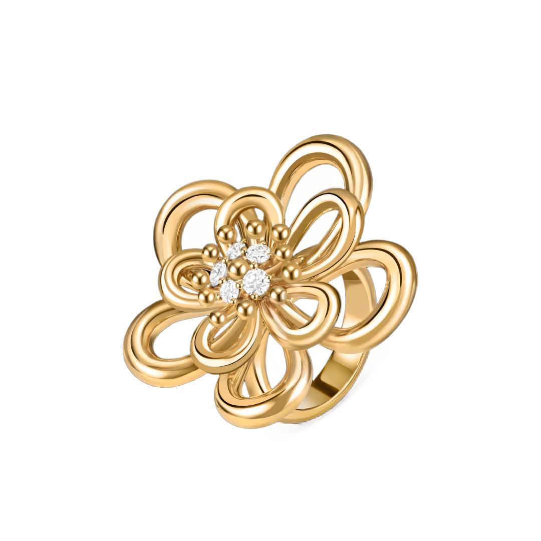 [ELAN LUXE] FLOWERLACE RING 5 DIAMONDS