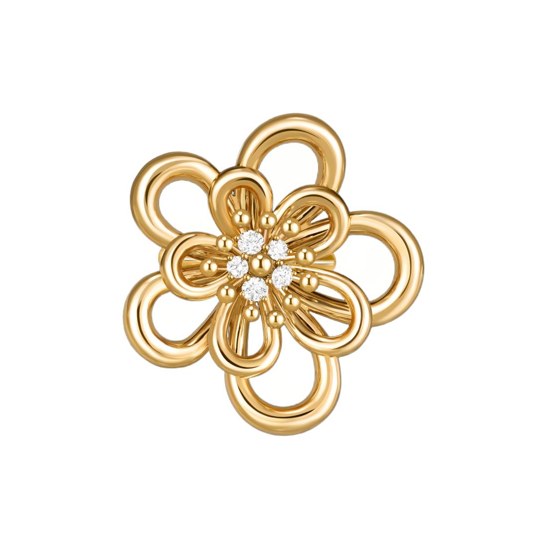 [ELAN LUXE] FLOWERLACE RING 5 DIAMONDS