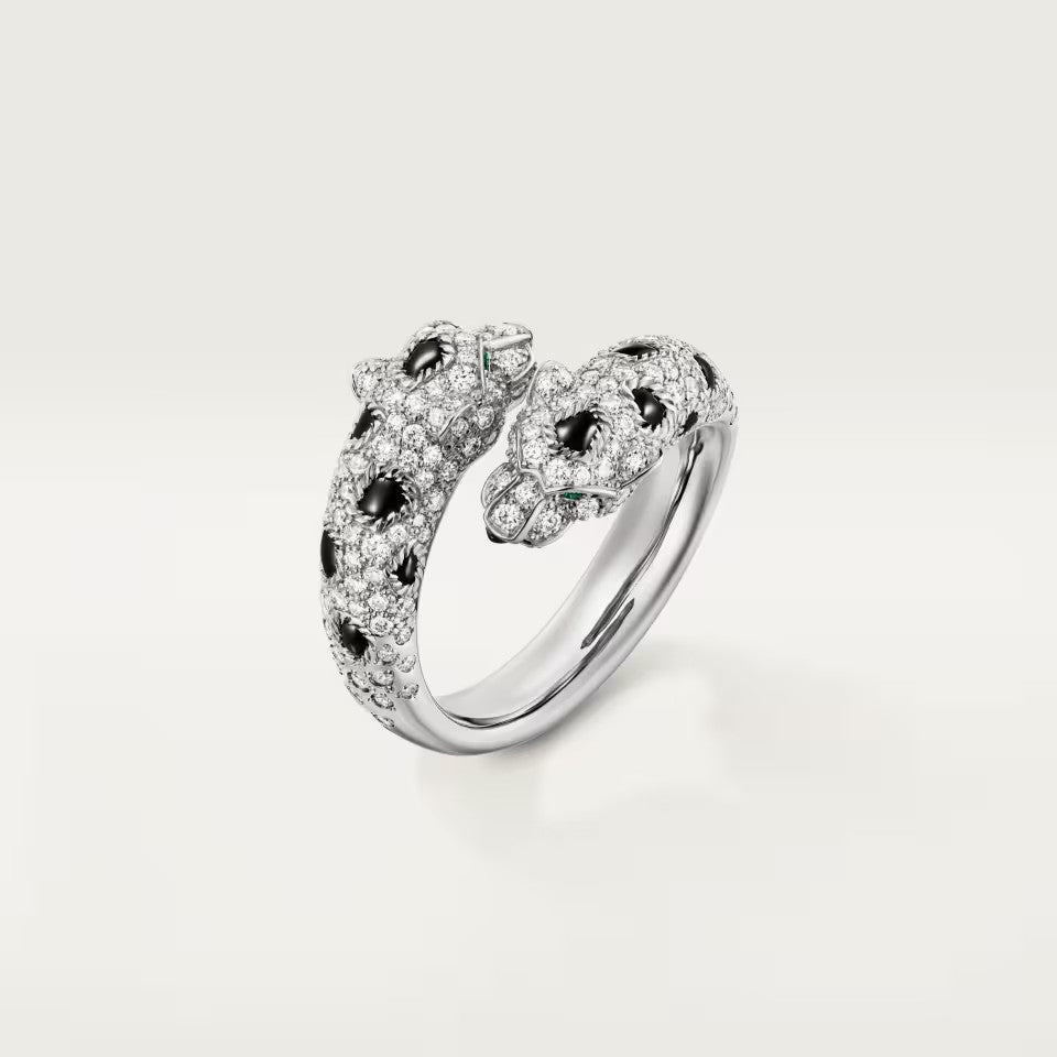 [ELAN LUXE]PANTHERE DOUBLE HEADED FULL DIAMOND  RING