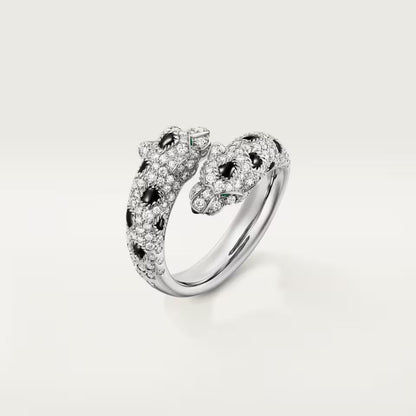 [ELAN LUXE]PANTHERE DOUBLE HEADED FULL DIAMOND  RING
