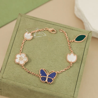 [ELAN LUXE]LUCKY SPRING BUTTERFLY 5 MOTIF BRACELET