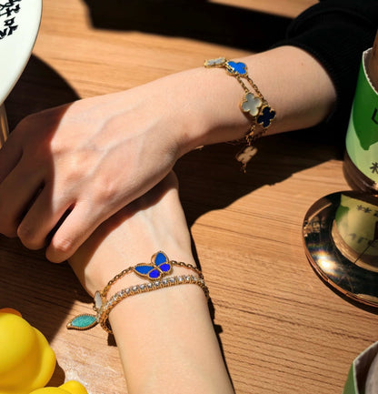 [ELAN LUXE]LUCKY SPRING BUTTERFLY 5 MOTIF BRACELET