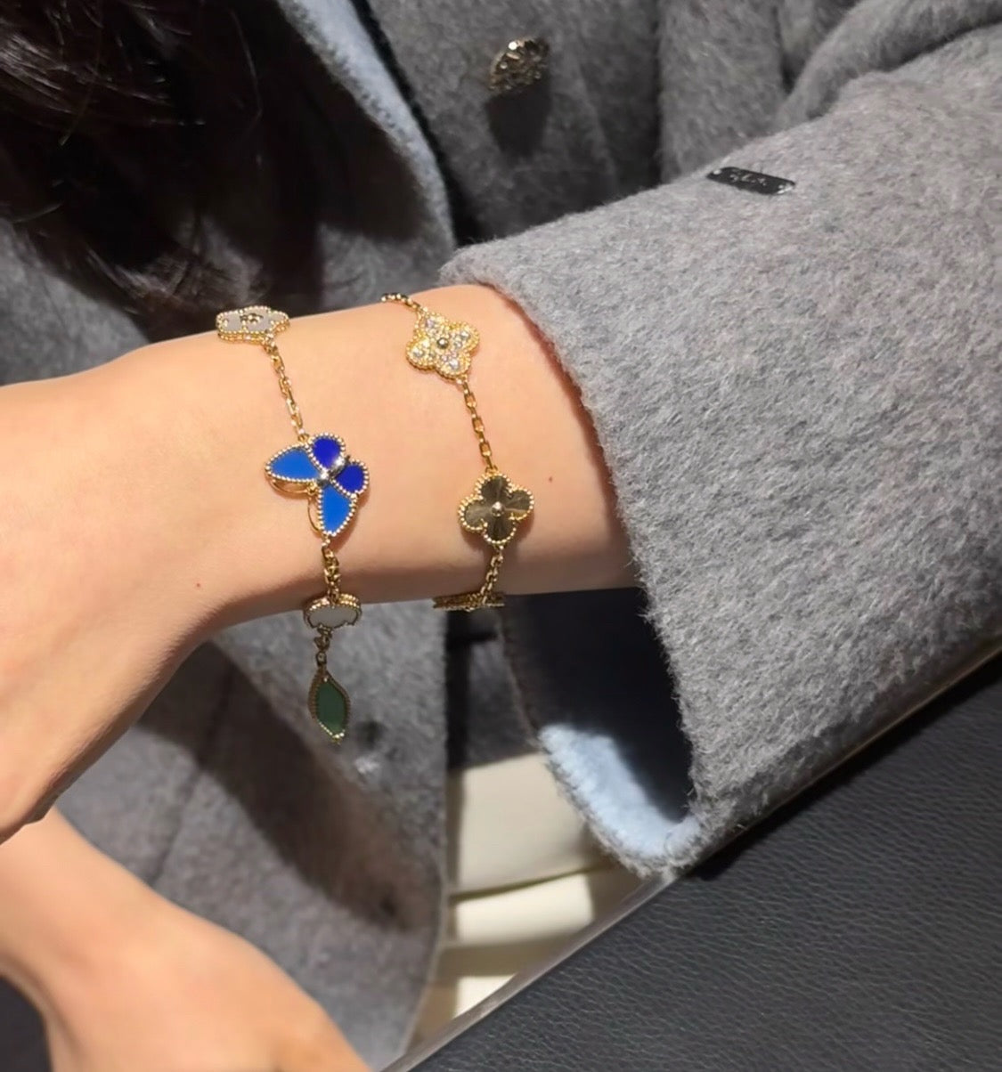 [ELAN LUXE]LUCKY SPRING BUTTERFLY 5 MOTIF BRACELET