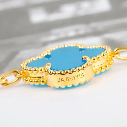 [ELAN LUXE] CLOVER 5 MOTIF TURQUOISE BRACELET COLLECTION