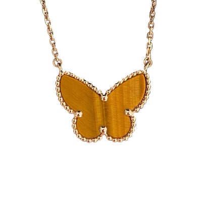 [ELAN LUXE] TIGER__ EYE BUTTERFLY NECKLACE