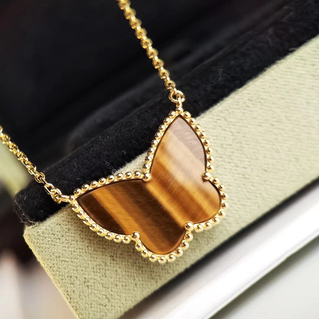 [ELAN LUXE] TIGER__ EYE BUTTERFLY NECKLACE