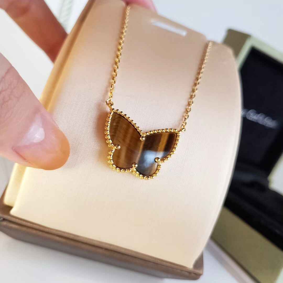 [ELAN LUXE] TIGER__ EYE BUTTERFLY NECKLACE