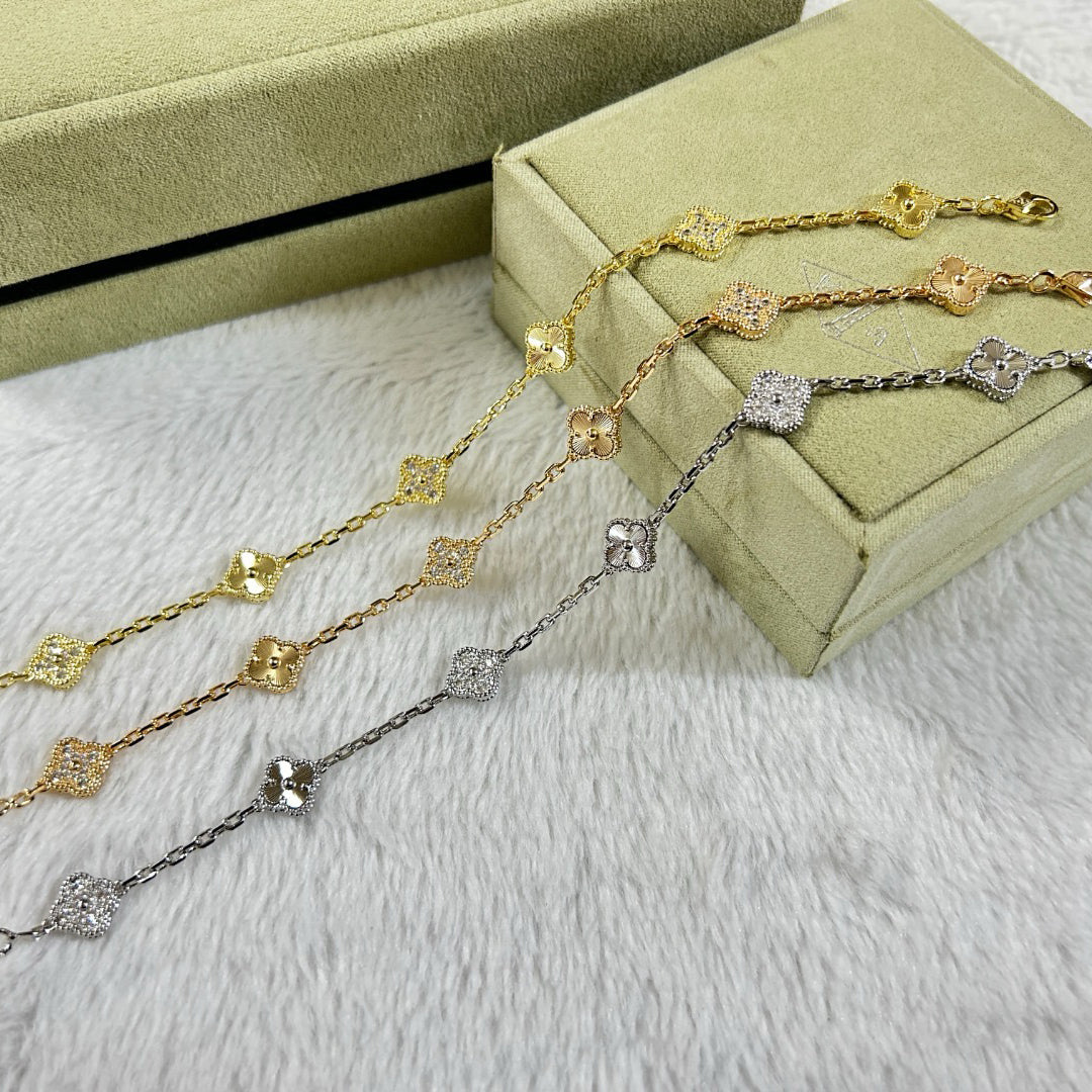 [ELAN LUXE]CLOVER 6 MOTIF DIAMOND LASER BRACELET