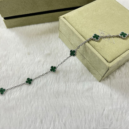[ELAN LUXE]CLOVER 6 MOTIF MALACHITE BRACELET