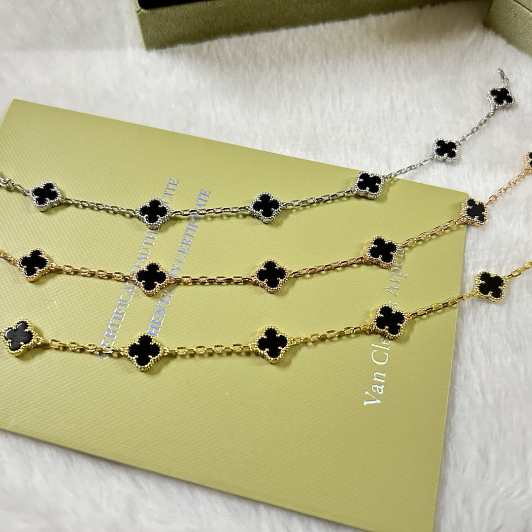 [ELAN LUXE]CLOVER 6 MOTIF  ONYXS BRACELET