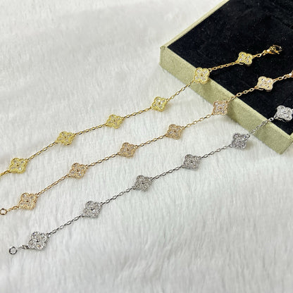 [ELAN LUXE]CLOVER 6 MOTIF DIAMOND BRACELET