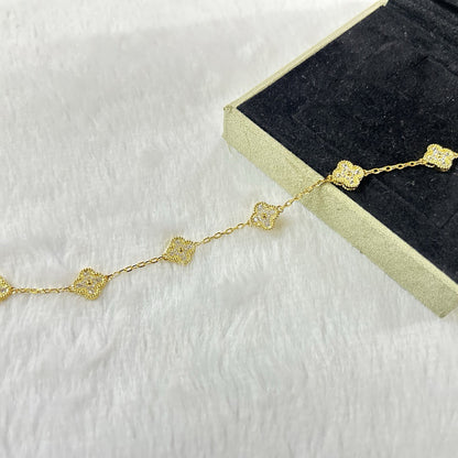 [ELAN LUXE]CLOVER 6 MOTIF DIAMOND BRACELET
