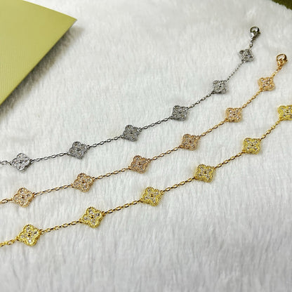[ELAN LUXE]CLOVER 6 MOTIF DIAMOND BRACELET